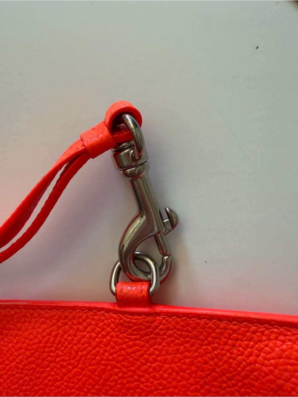 Balenciaga Neon Orange Zip Pouch with Wrist Strap - Picture 7 of 9